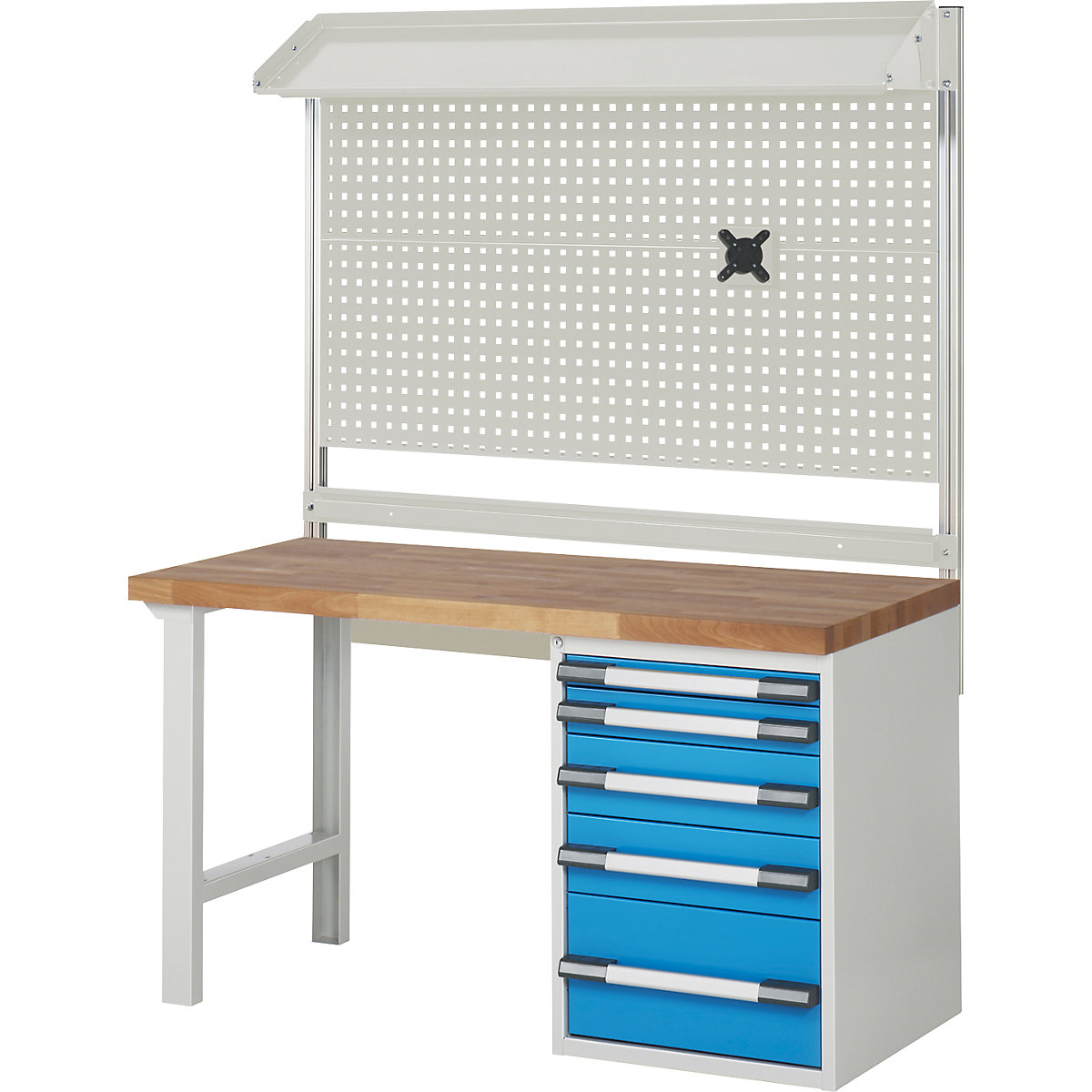 Werkbank mit Systemaufbau Serie 7000 eurokraft pro (Produktabbildung 3)-2