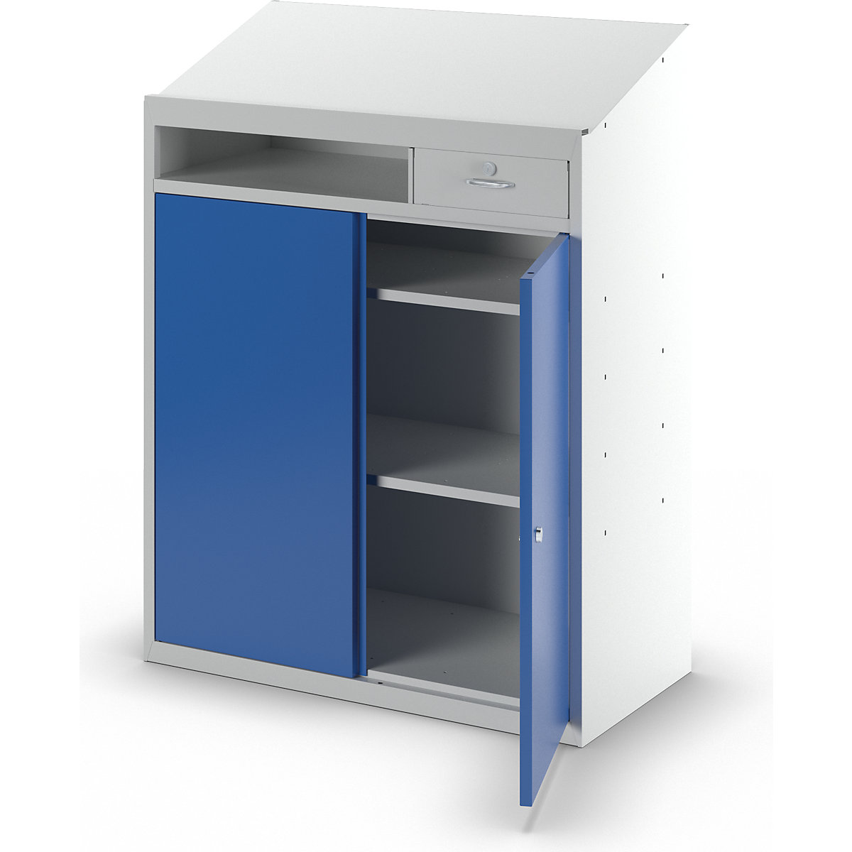 Werkzeugschrank mit Schreibpult eurokraft basic (Produktabbildung 4)-3