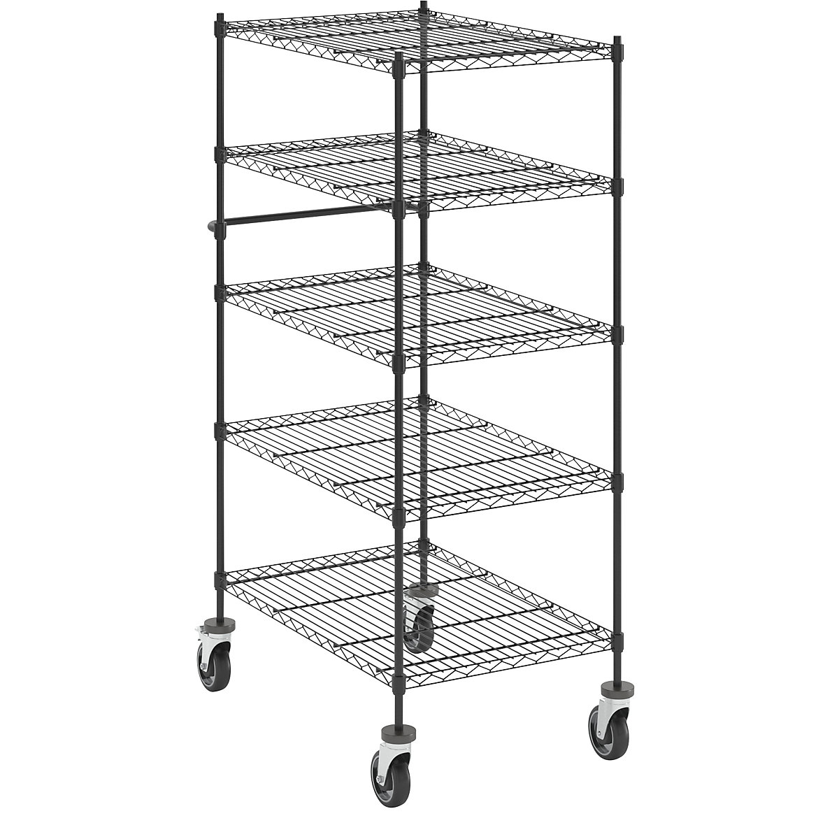 Drahtgitter-Tischwagen, schwarz (Produktabbildung 3)-2