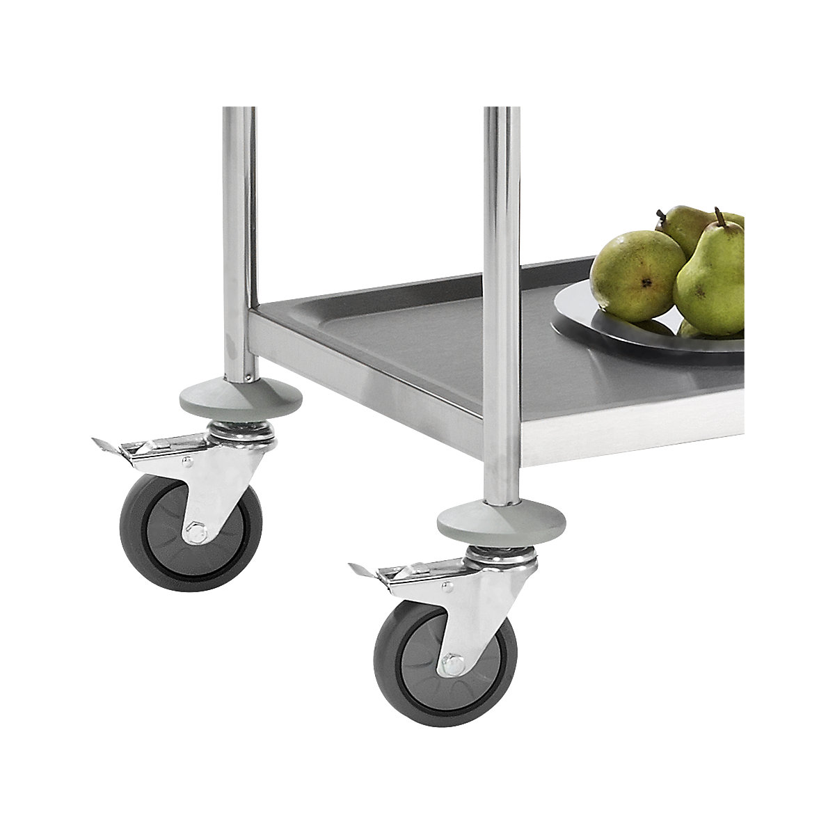 Edelstahl-Servierwagen eurokraft basic (Produktabbildung 3)-2