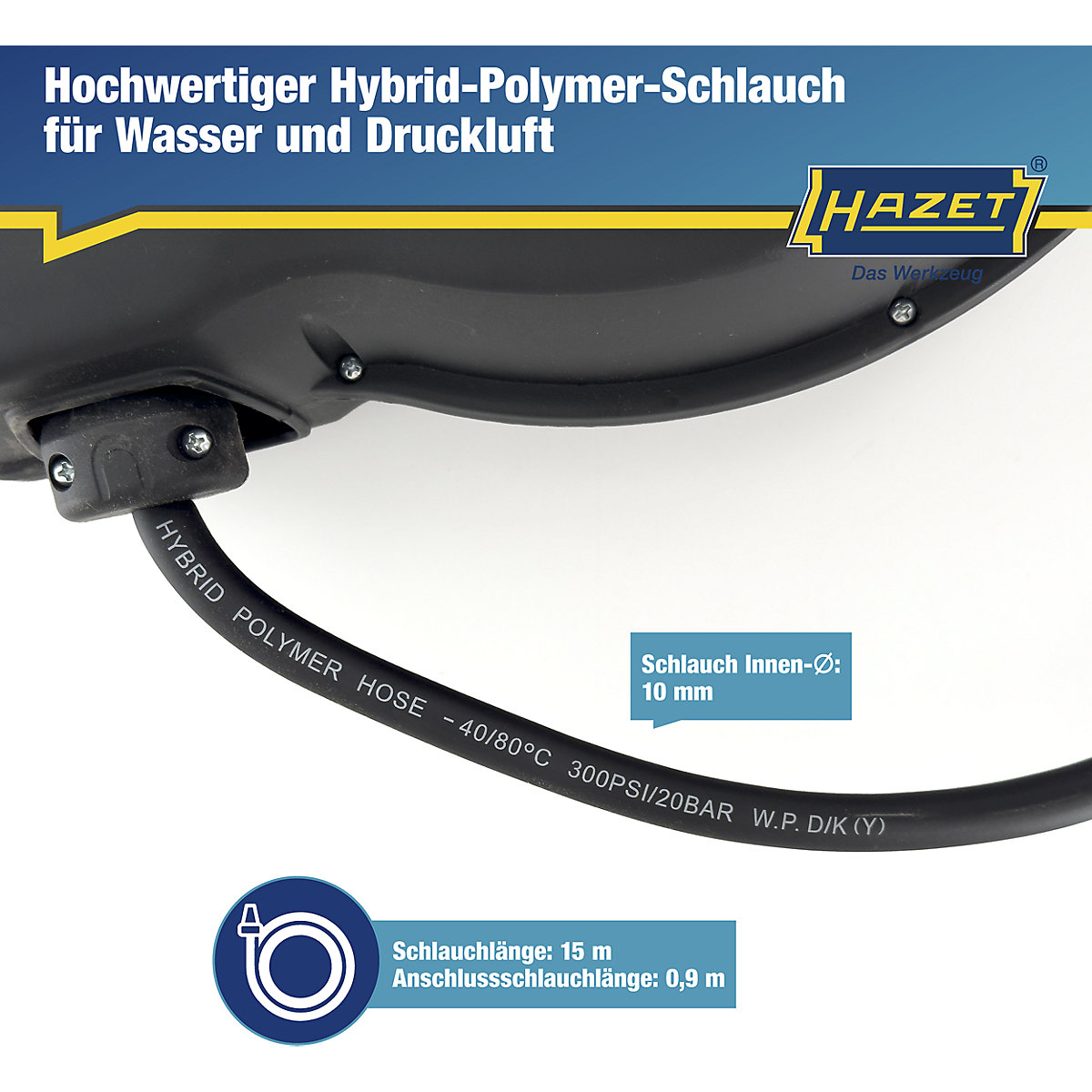 Schlauchaufroller HAZET (Produktabbildung 4)-3