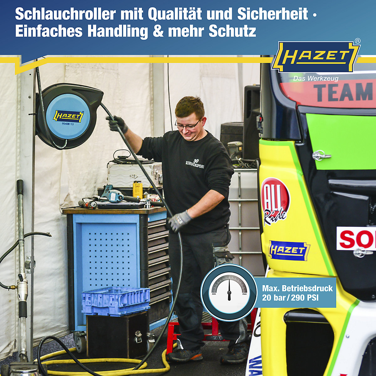 Schlauchaufroller HAZET (Produktabbildung 6)-5