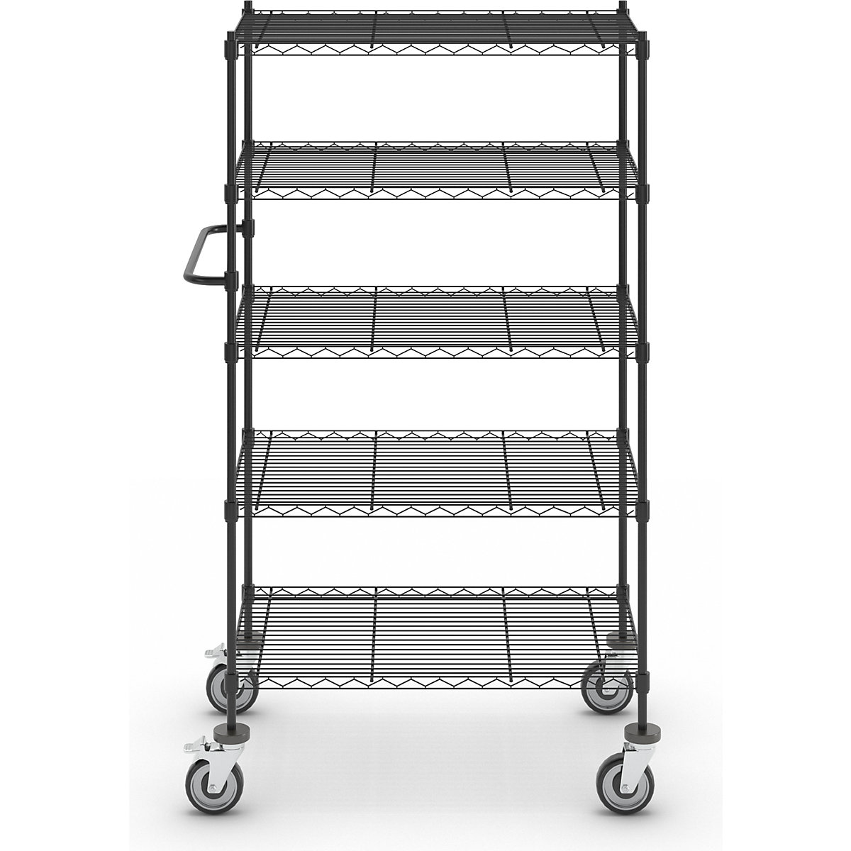 Drahtgitter-Tischwagen, schwarz (Produktabbildung 5)-4