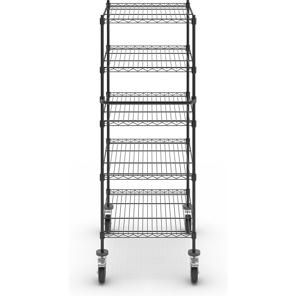 Drahtgitter-Tischwagen, schwarz (Produktabbildung 6)-5