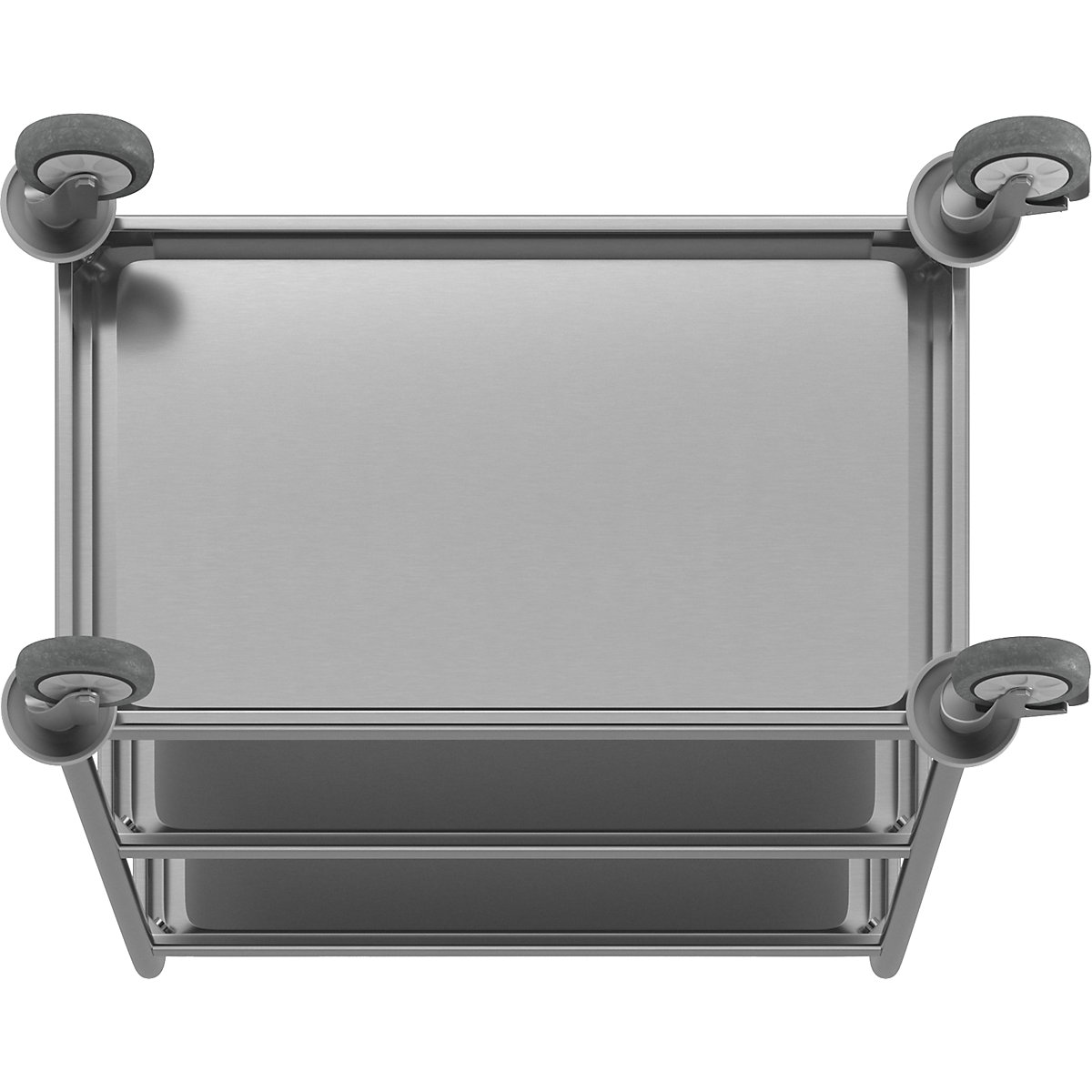 Edelstahl-Servierwagen eurokraft basic (Produktabbildung 7)-6