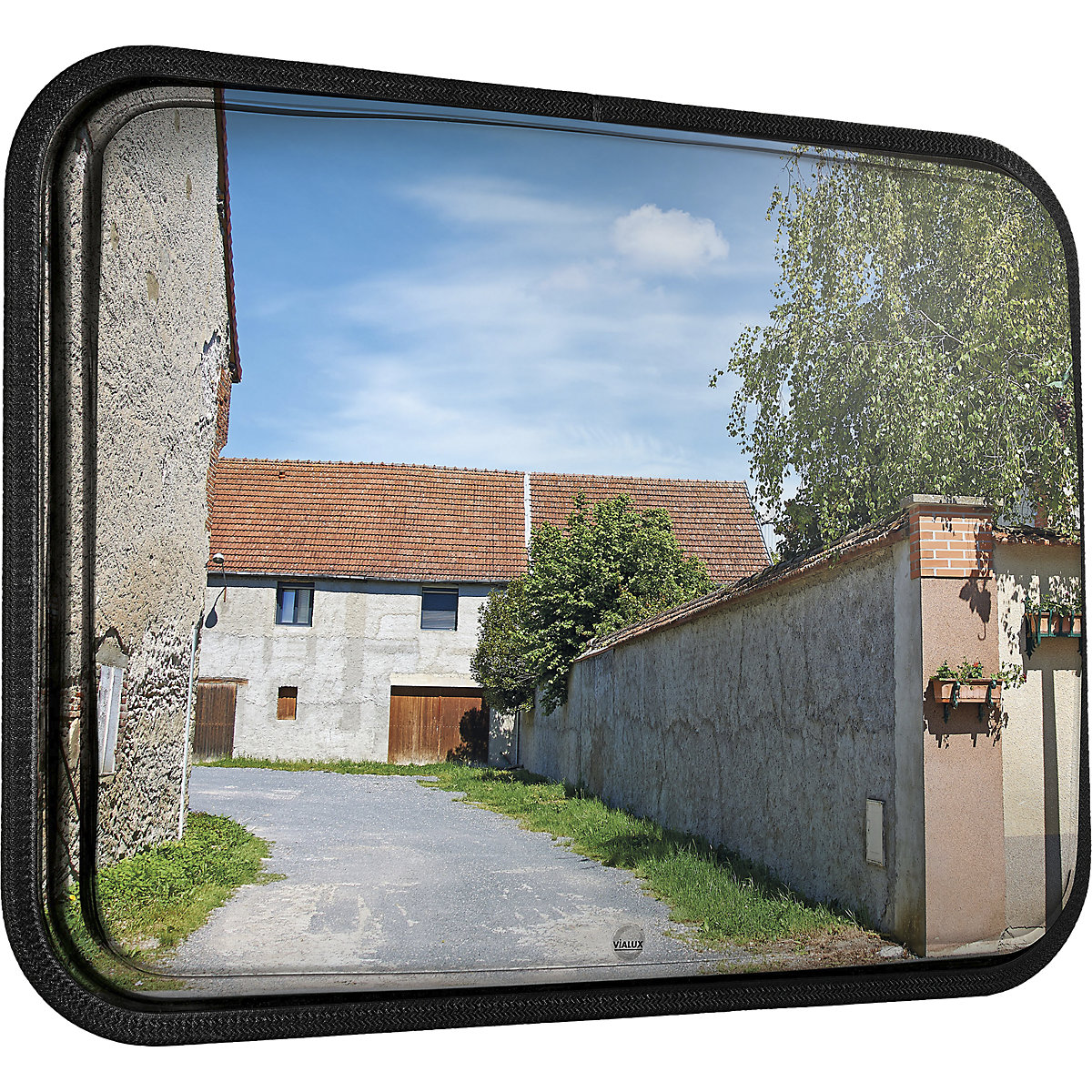 Vialux Two-Way Rectangular Stainless Steel Industrial Mirror 80x60cm 4