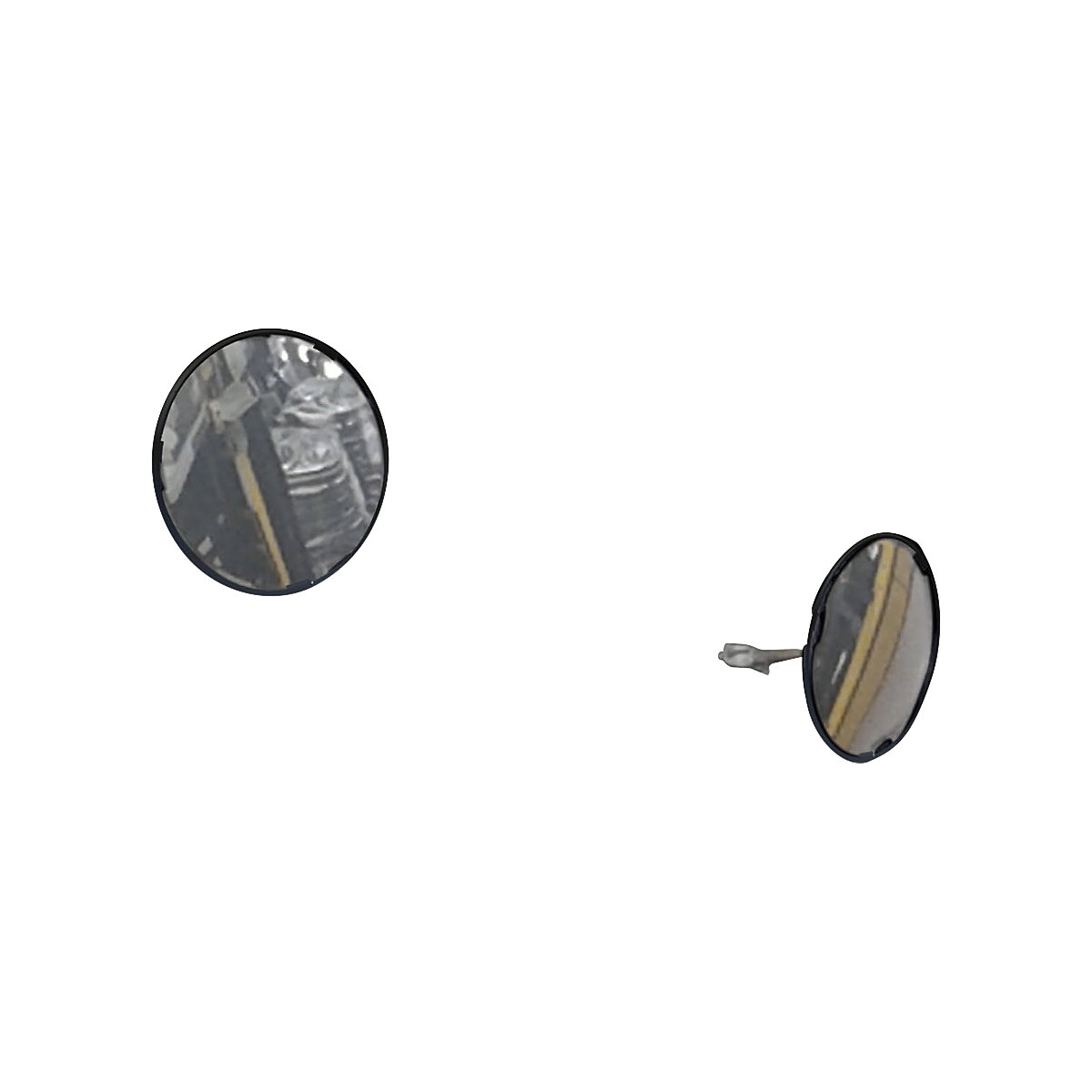P.A.S. Vialux Round Two-Way Industrial Mirror Black 500mm 4