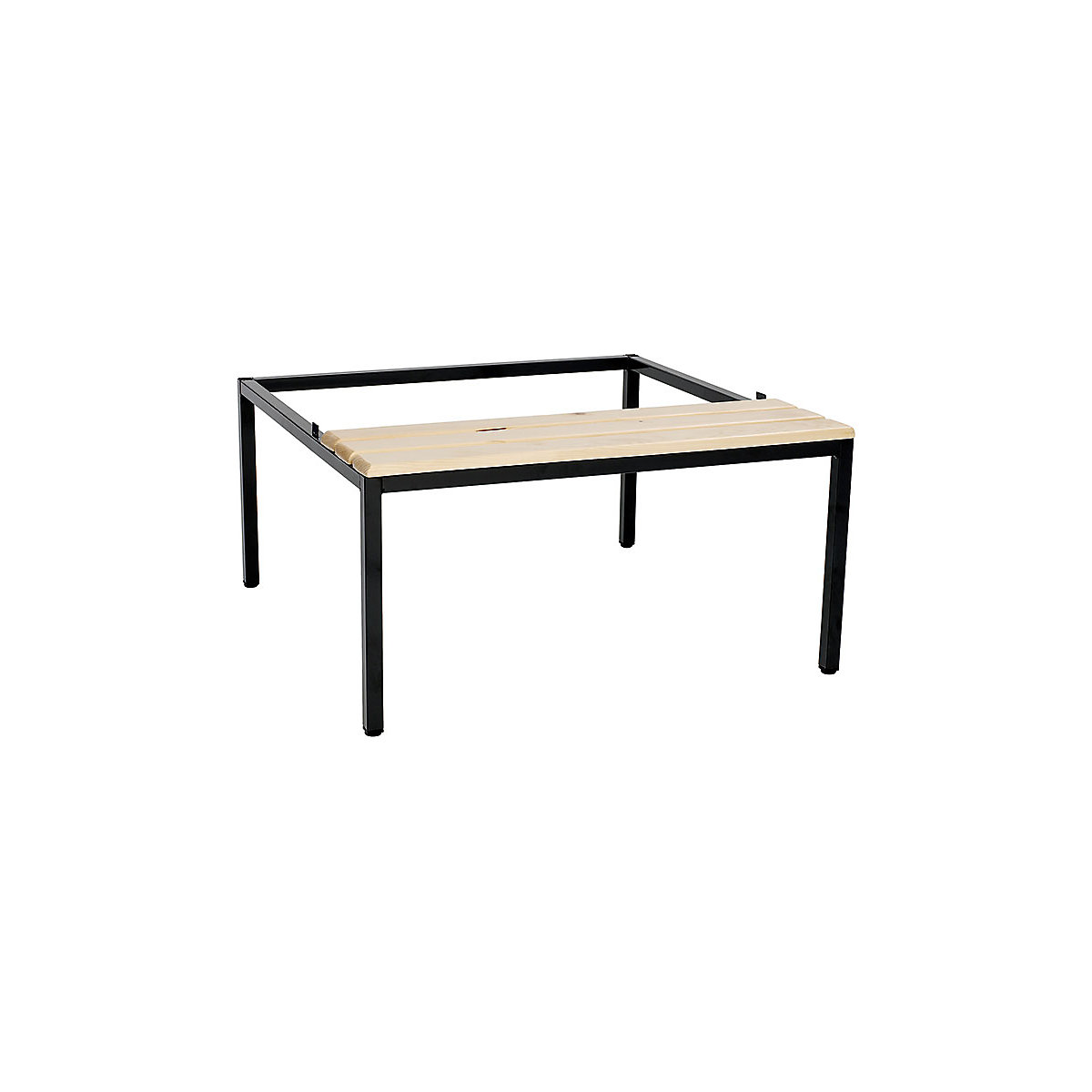 kaiserkraft Fydor Locker Bench Base Black/Pine 800mm 2