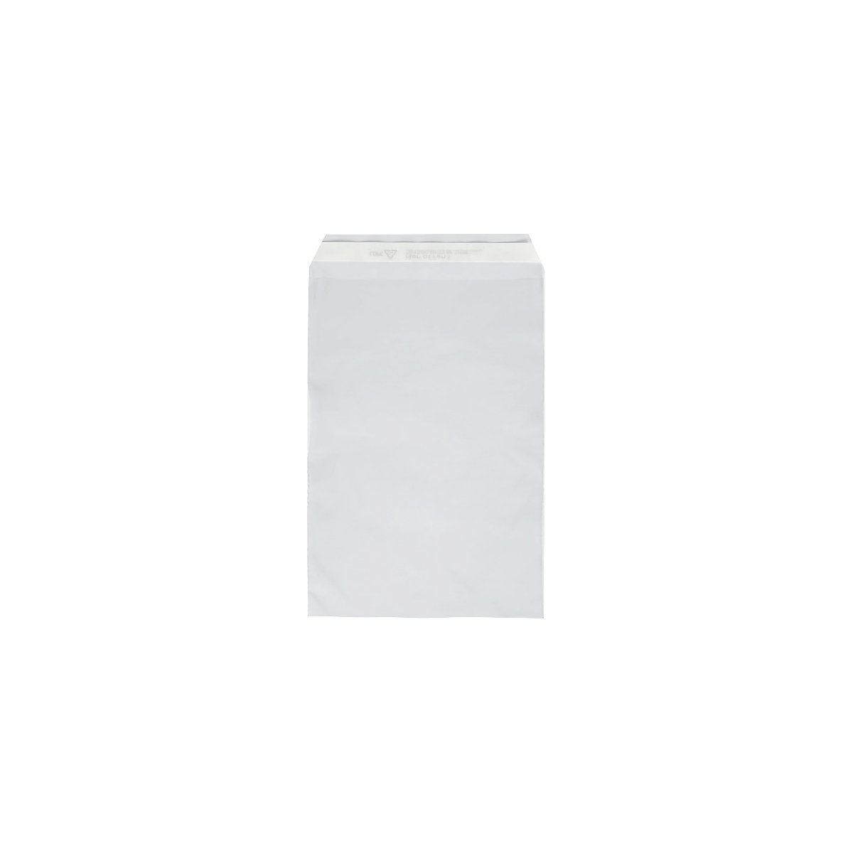 Beutel mit Selbstklebung, VE 100 Stk ratioform, transparent, LxB 350 x 245 mm, Aufdruck „Hier offen'', ab 2 VE-3