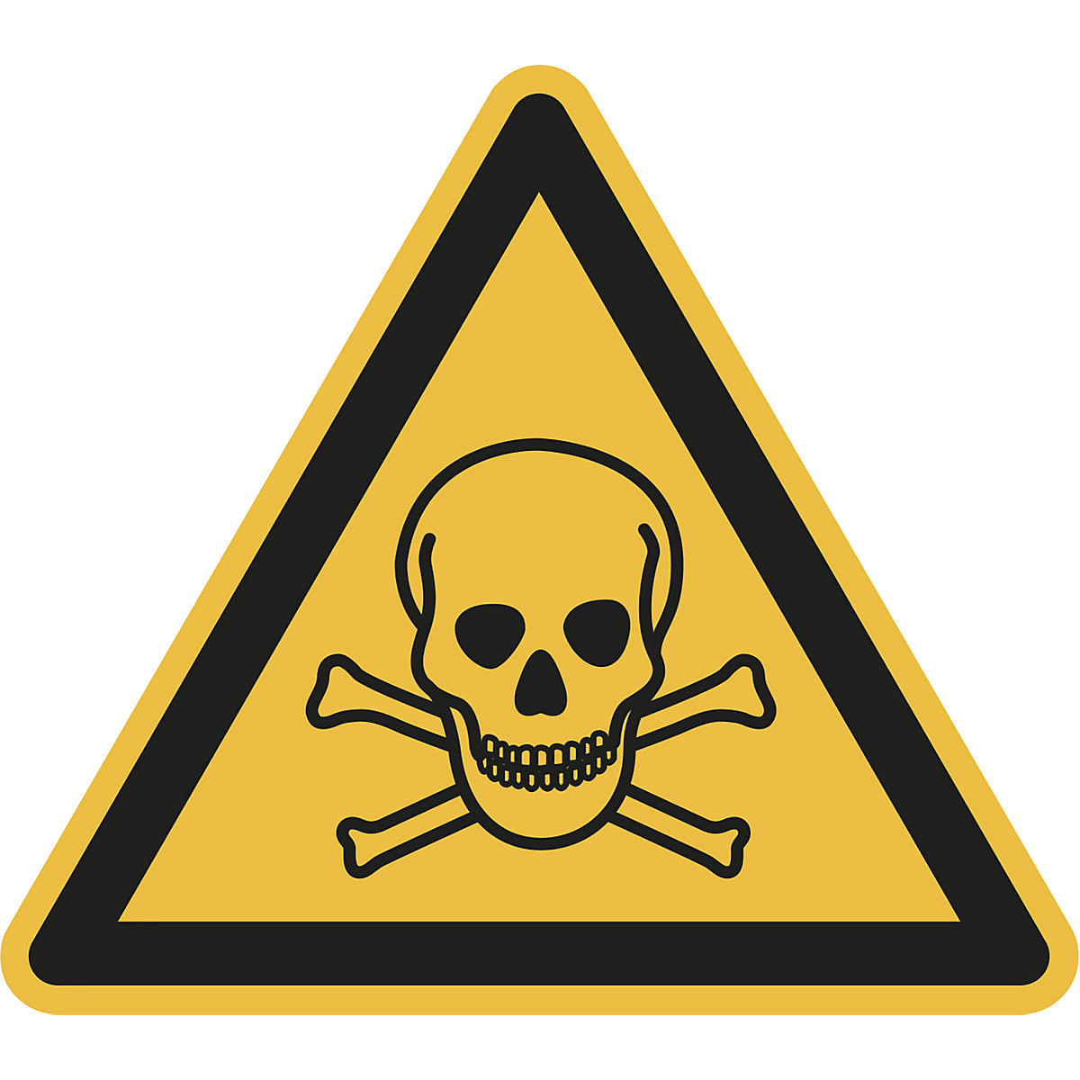 Výstražná značka, výstraha pred toxickými látkami, OJ 10 ks, plast, dĺžka ramena 200 mm-4