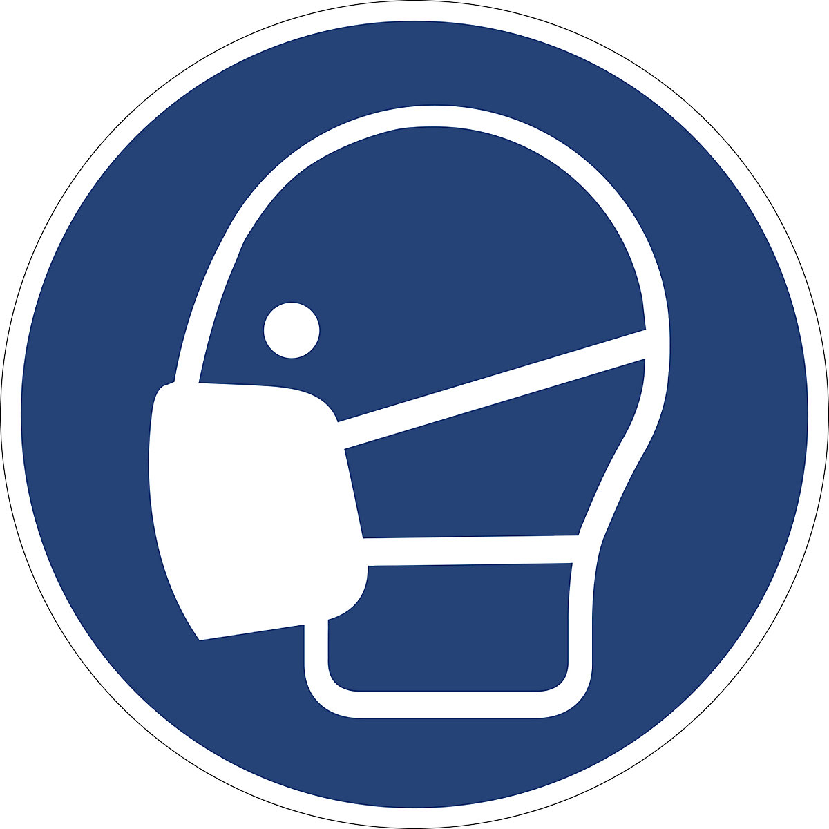 Příkazová značka, Použijte lehkou ochranu dýchacích cest, bal.j. 10 ks, plast, Ø 200 mm