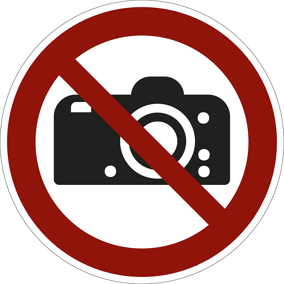 Zákazová značka, Zákaz fotografování, bal.j. 10 ks, fólie, Ø 100 mm