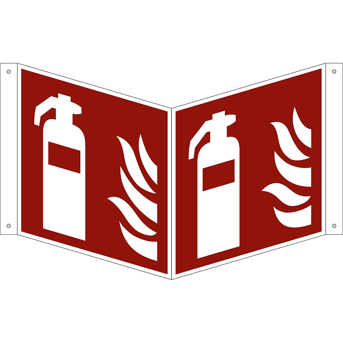 Značka pro ochranu proti požáru, hasicí přístroj, bal.j. 10 ks, plast, vysunutý štítek, 200 x 200 mm