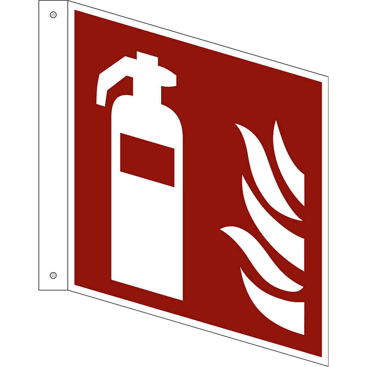 Značka pro ochranu proti požáru, hasicí přístroj, bal.j. 10 ks, hliník, vlajkový štítek, 200 x 200 mm