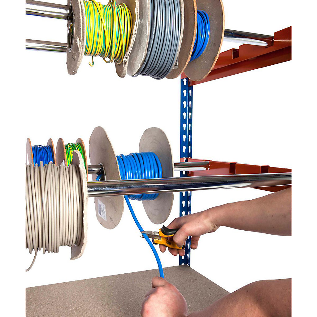 BiG340 Medium-Duty Reel Racking Extra Level, 2x Reel Bars, 915w x 610d ...