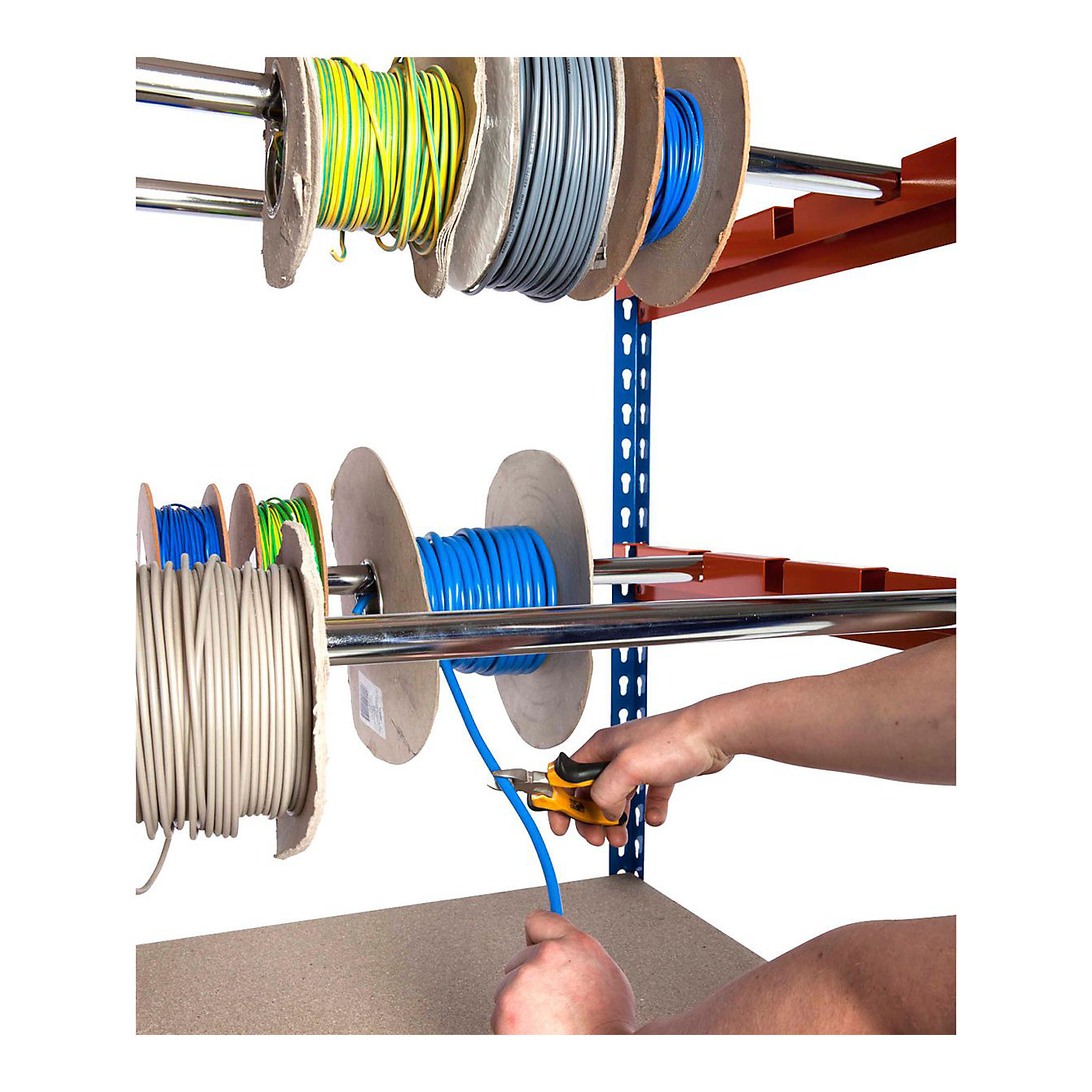 Label Reel For Racking BiG340 Medium-Duty Reel Racking Extra Level, 2x Reel Bars, 915w x 610d ...