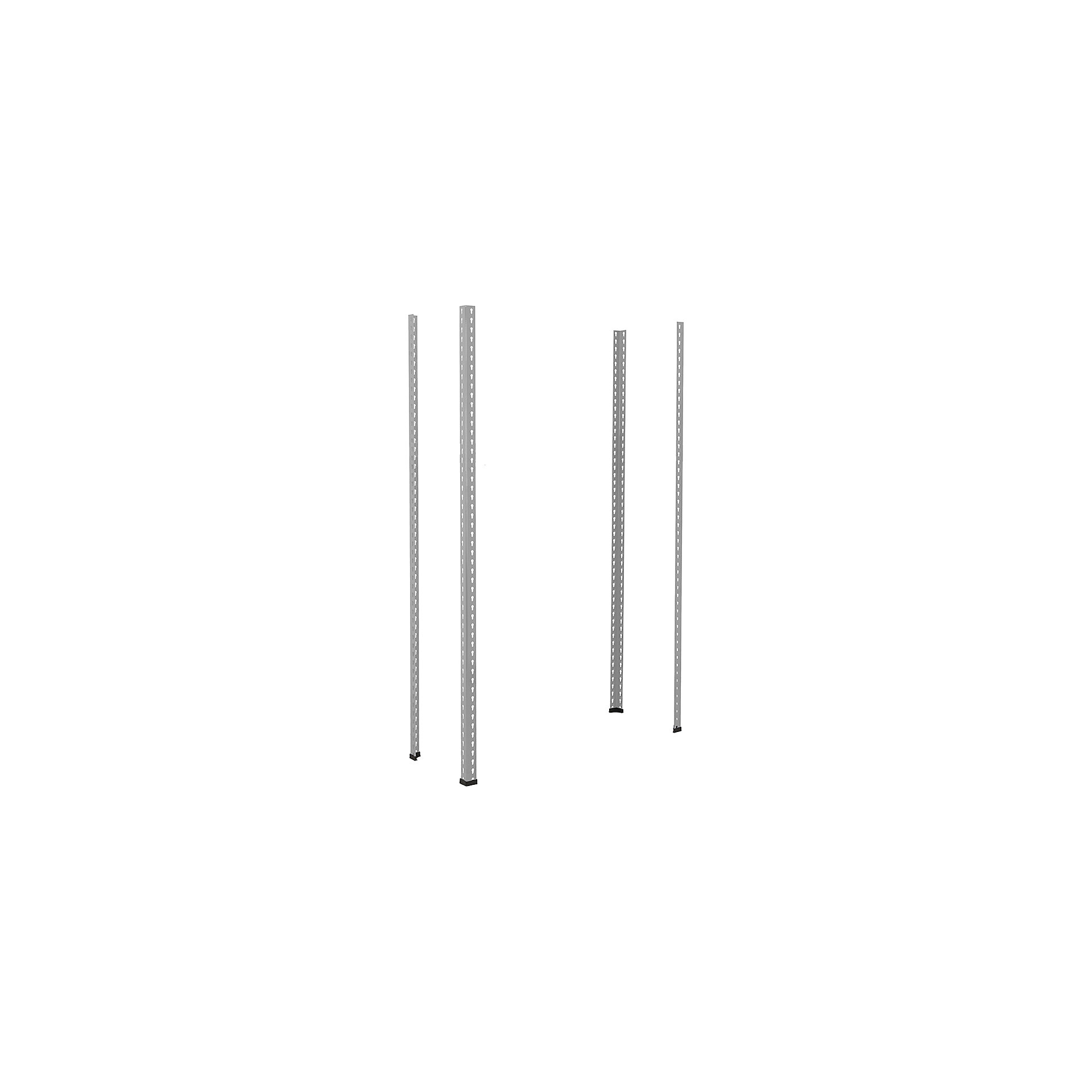 BiG400 Racking 1980h Upright Posts Silver x 4 | BiGDUG
