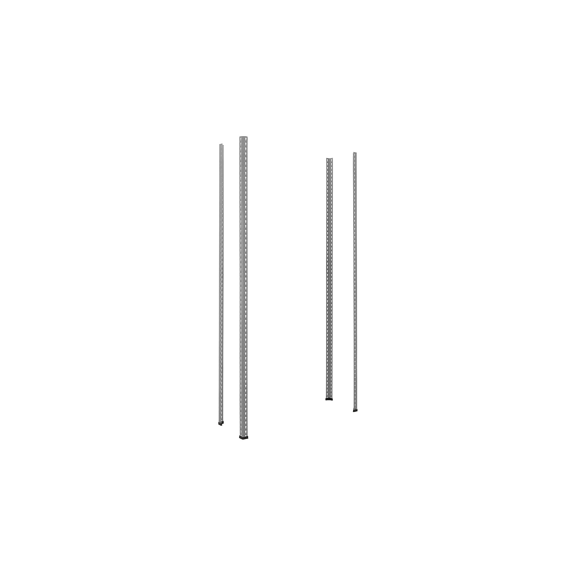 BiG400 Racking 2440h Upright Posts Silver x 4 | BiGDUG