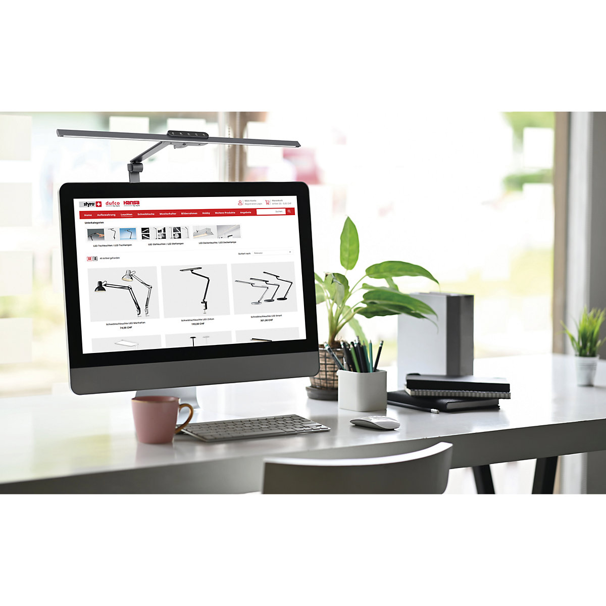 Lampă LED de monitor FLOW – Hansa (Imagine produs 4)-3