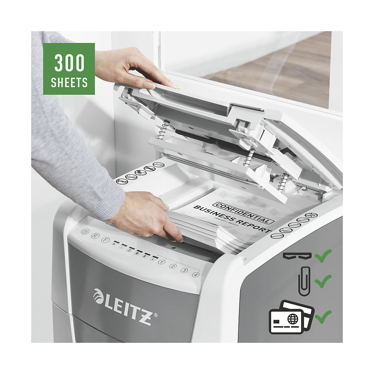 Distrugător de documente IQ Autofeed Office 300 – Leitz (Imagine produs 11)-10