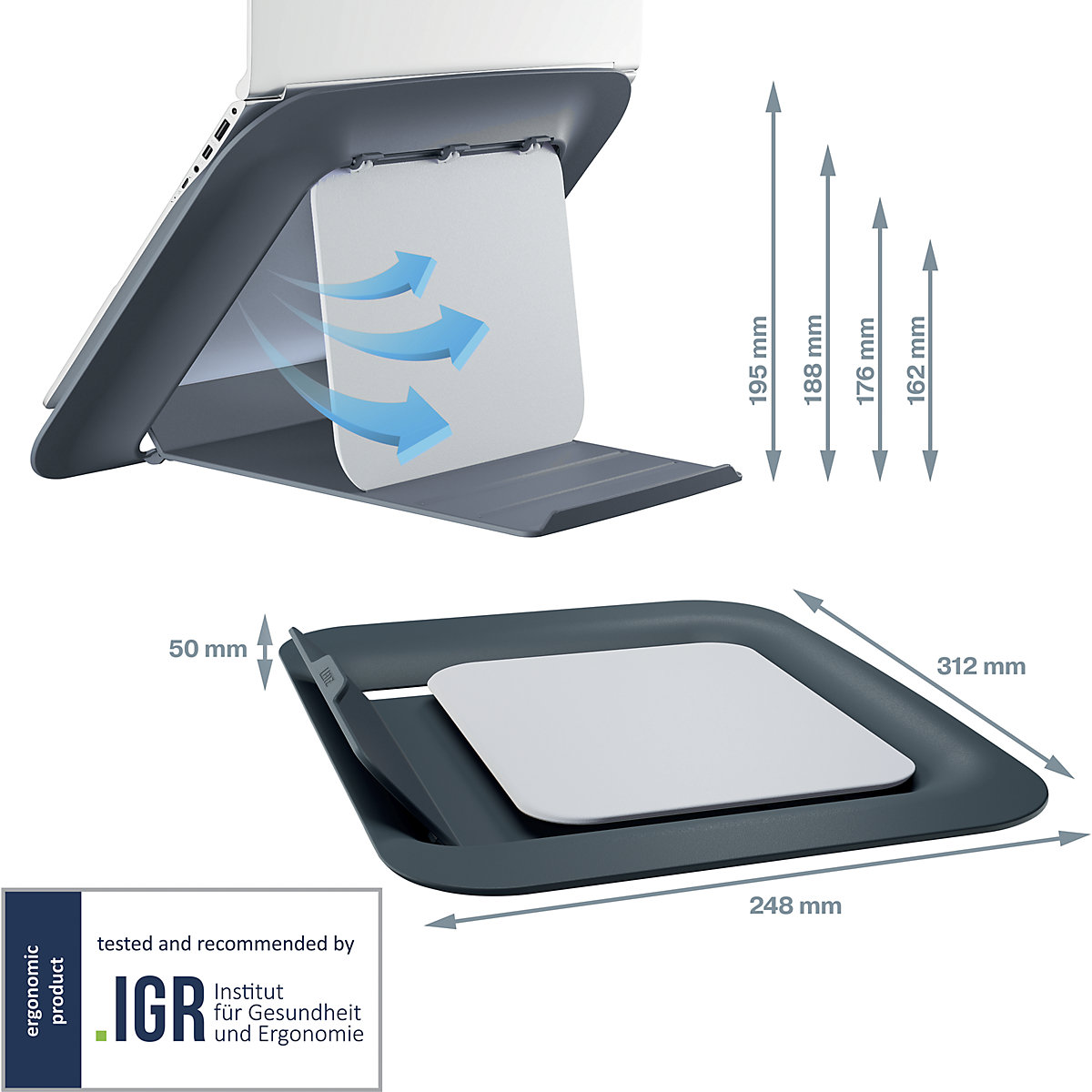 Suport pentru laptop Leitz Ergo – Leitz (Imagine produs 6)-5