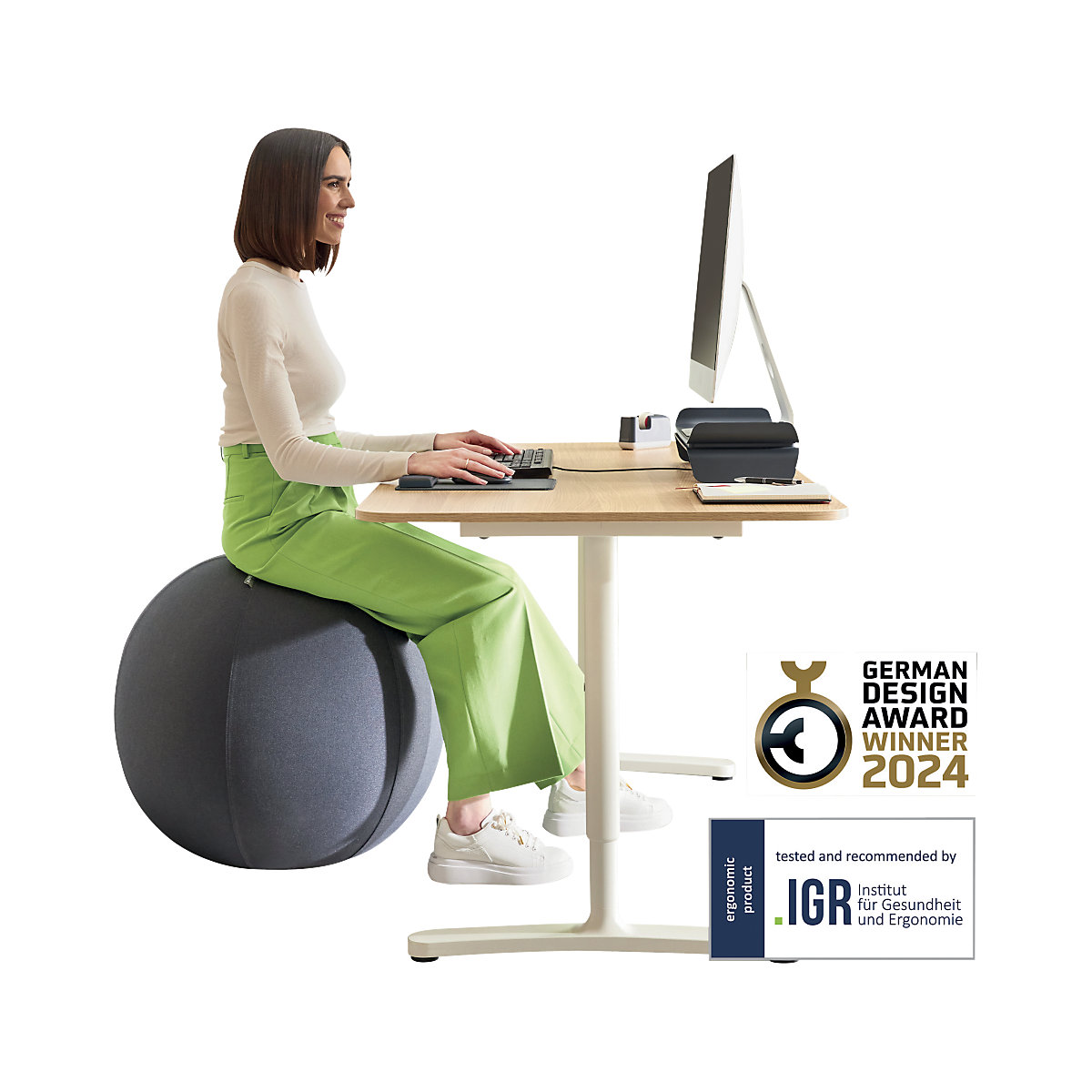 Minge de șezut Ergo Cosy Active – Leitz (Imagine produs 2)-1