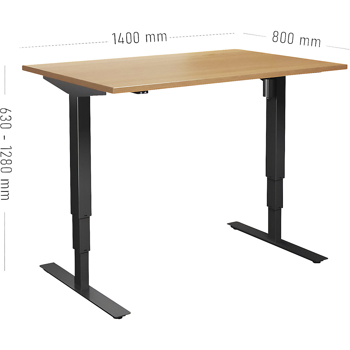 Birou Atlanta, înălțime reglabilă electric (Imagine produs 6)-5