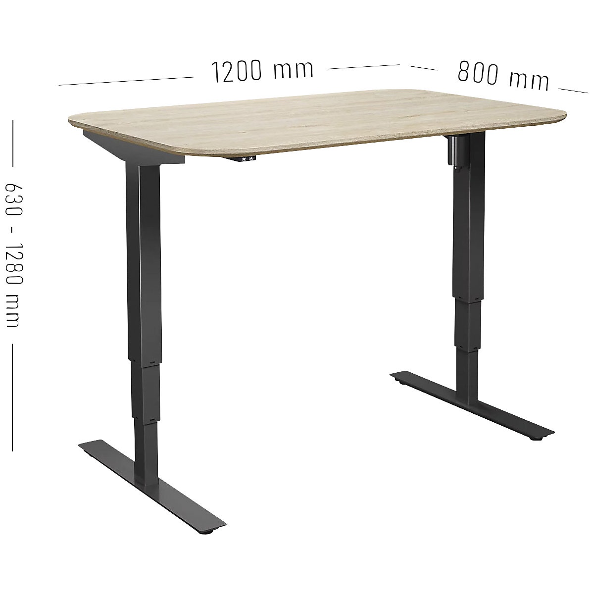 Birou Atlanta Trend, înălțime reglabilă electric (Imagine produs 7)-6