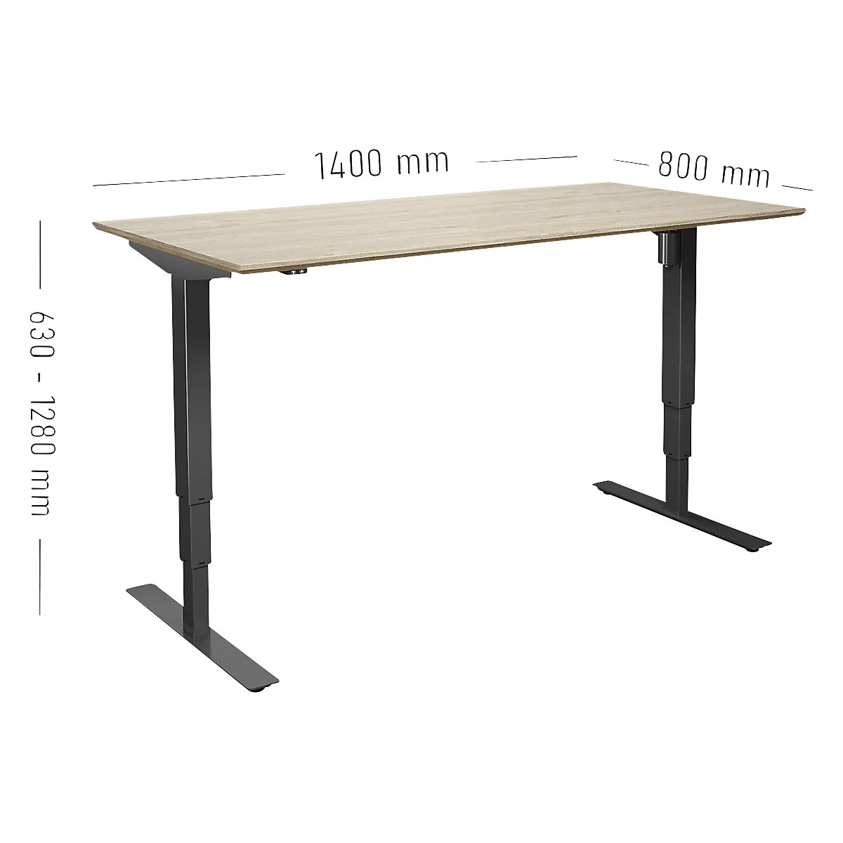 Birou Atlanta Trend, înălțime reglabilă electric (Imagine produs 4)-3
