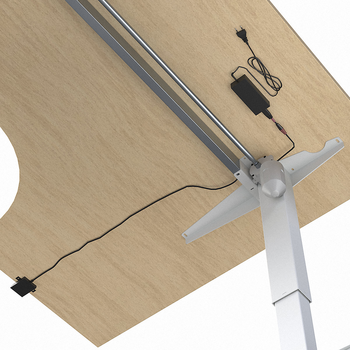 Birou Venla, înălțime reglabilă electric – eurokraft basic (Imagine produs 7)-6