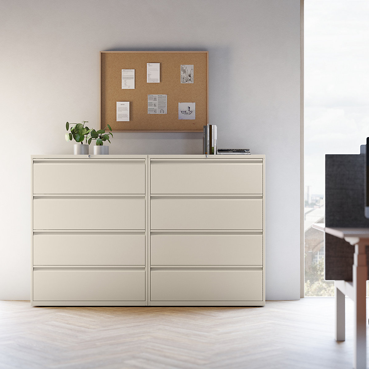 Dulap pentru registratură suspendată ESSENTIALS – BISLEY (Imagine produs 3)-2