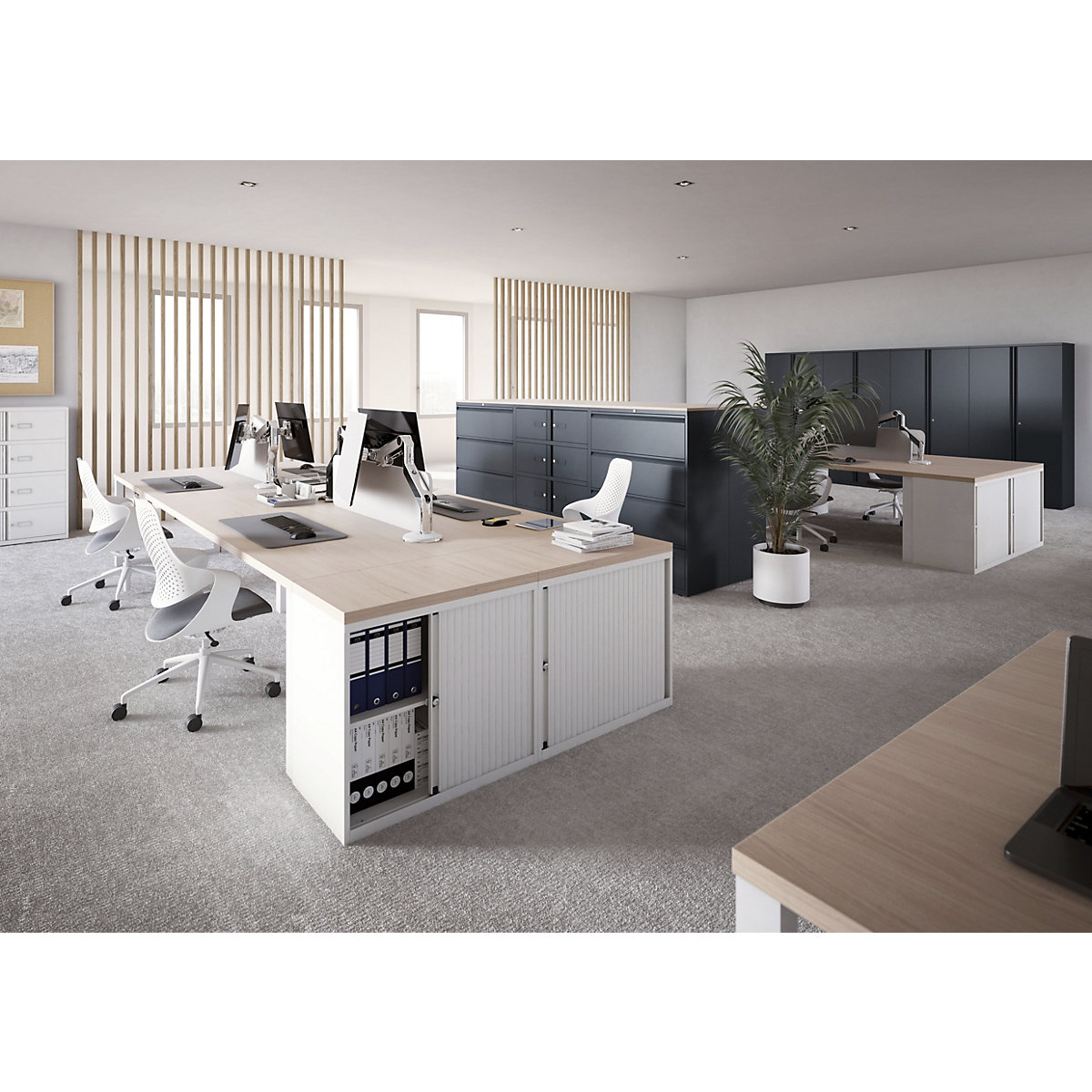 Dulap cu uși cu canaturi ESSENTIALS – BISLEY (Imagine produs 4)-3