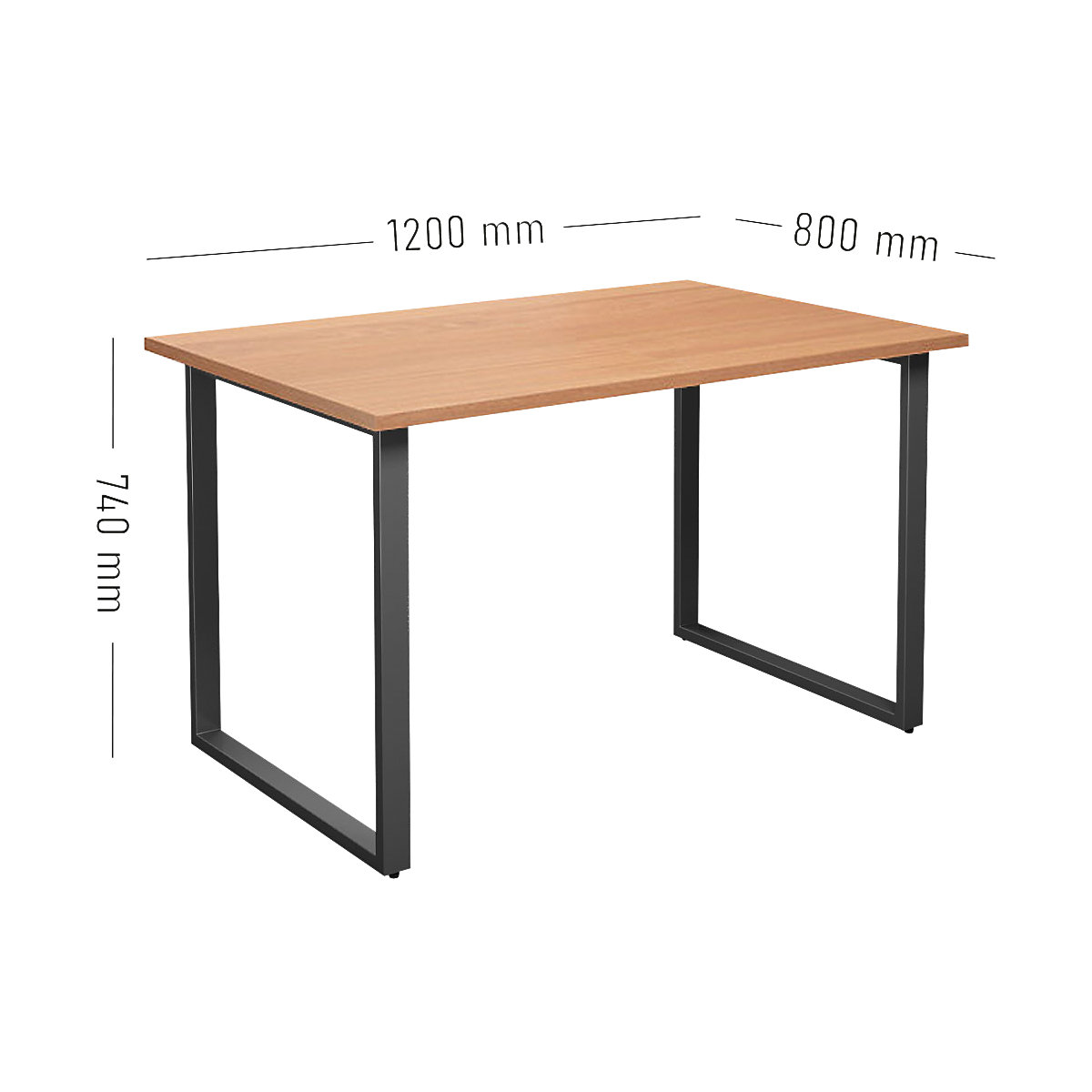 Masă multifuncțională DUO-O, blat drept (Imagine produs 2)-1