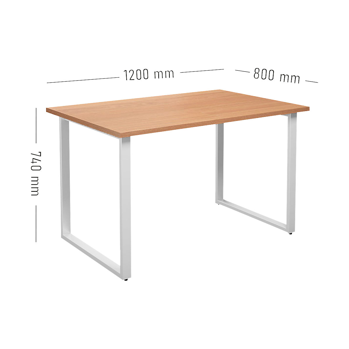 Masă multifuncțională DUO-O, blat drept (Imagine produs 2)-1