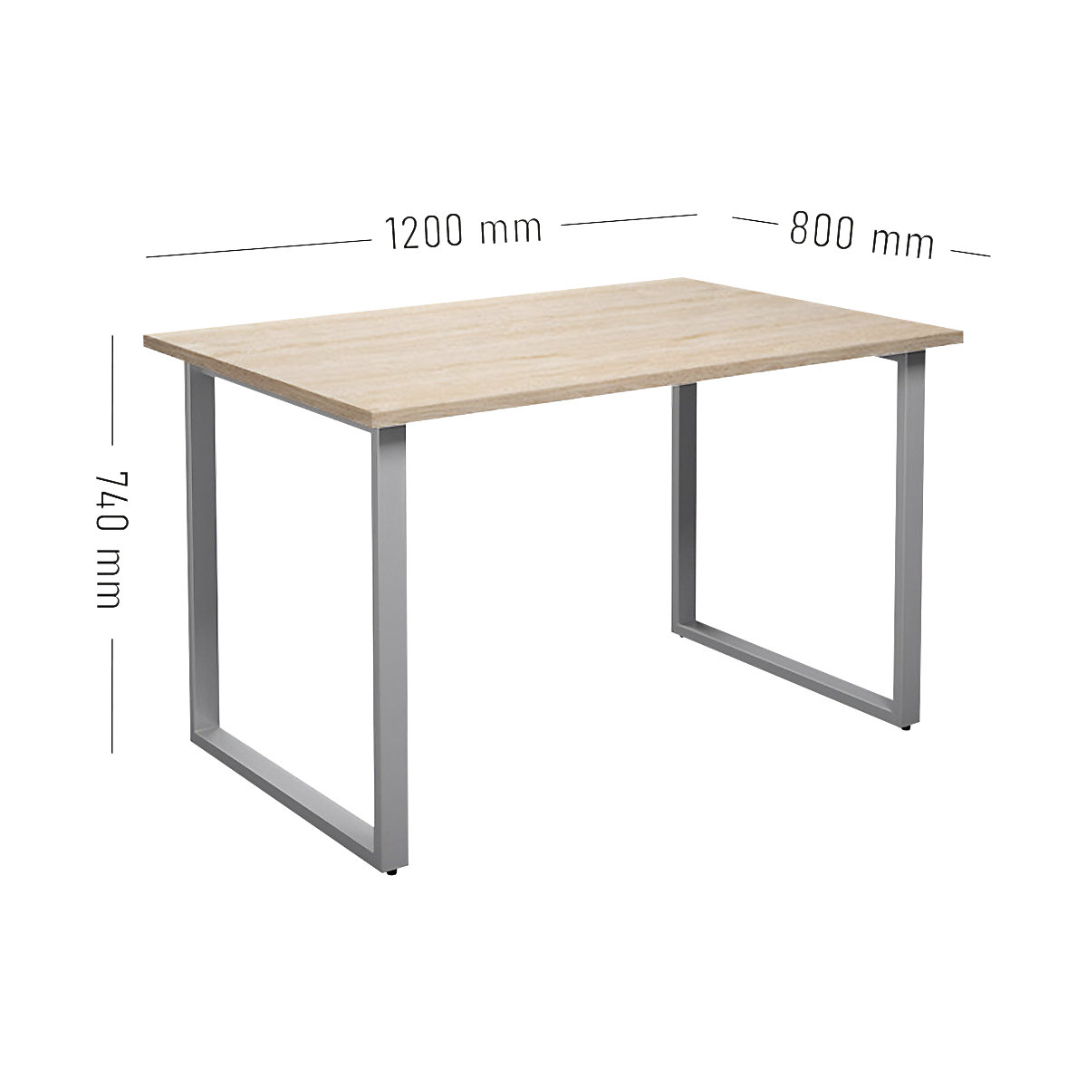Masă multifuncțională DUO-O, blat drept (Imagine produs 2)-1