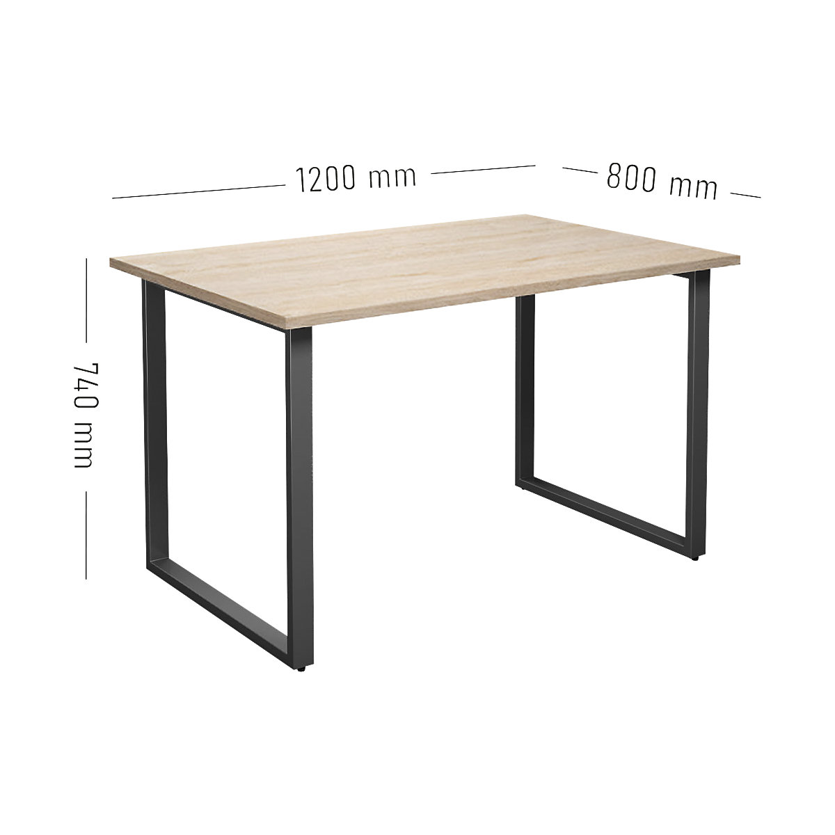 Masă multifuncțională DUO-O, blat drept (Imagine produs 2)-1