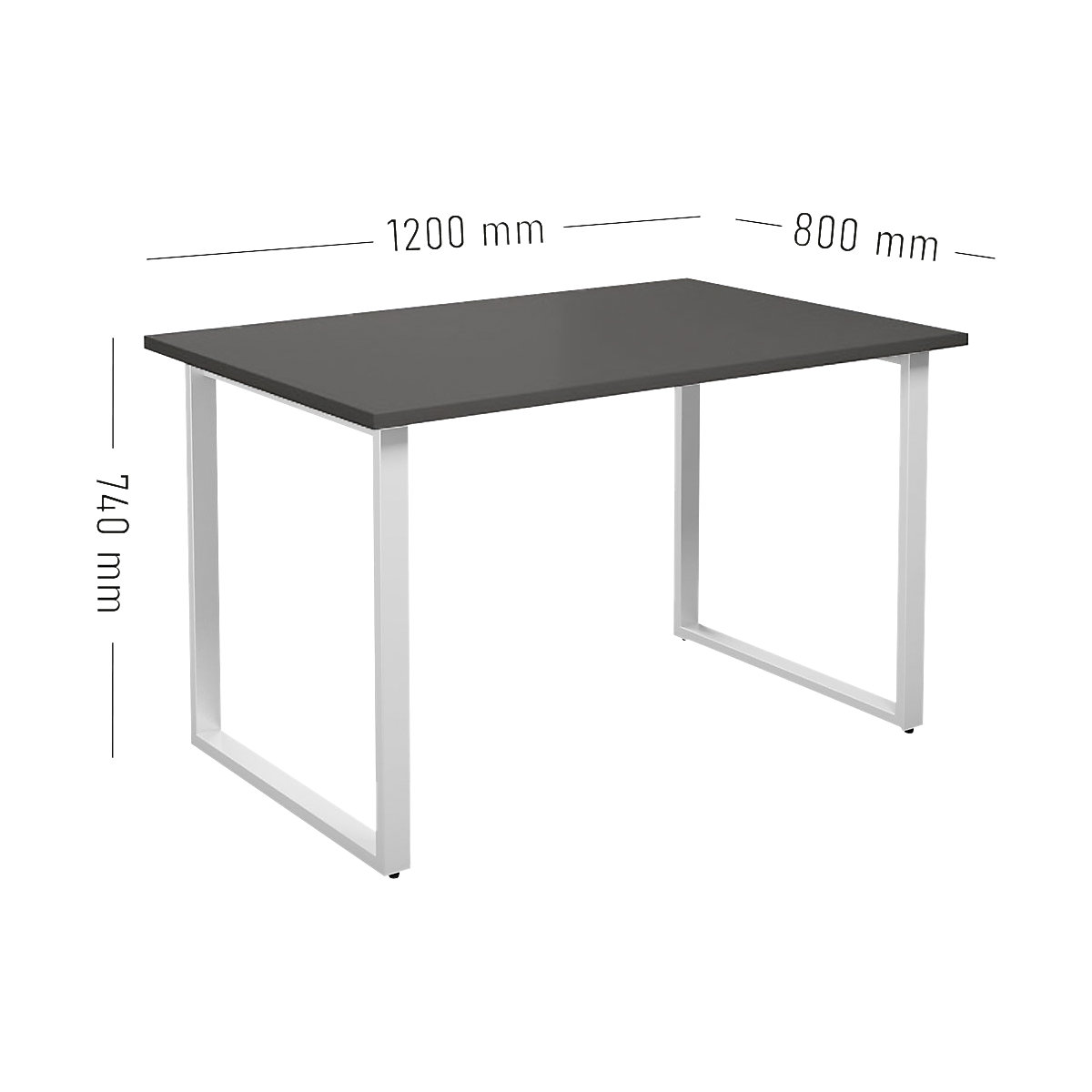 Masă multifuncțională DUO-O, blat drept (Imagine produs 2)-1