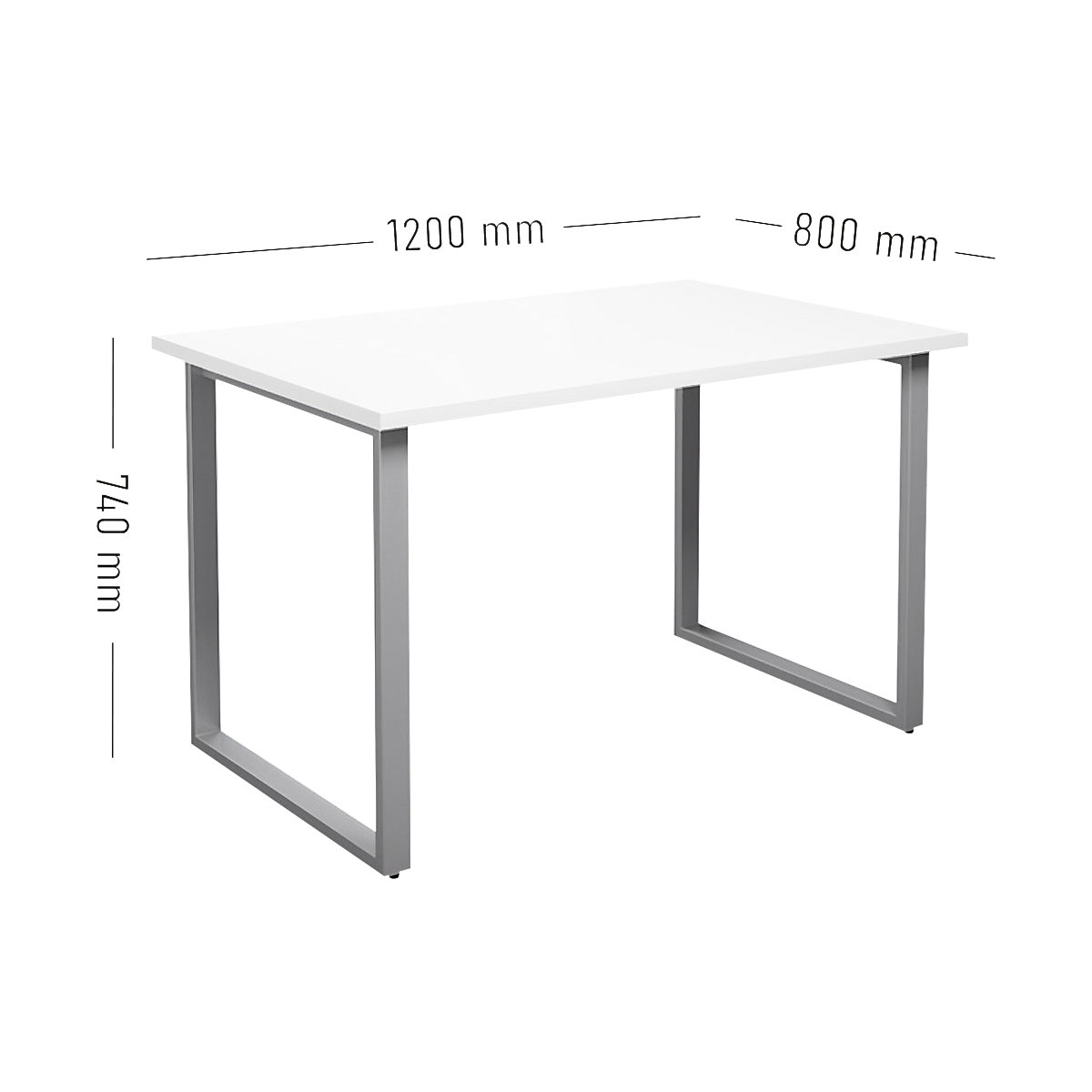 Masă multifuncțională DUO-O, blat drept (Imagine produs 2)-1