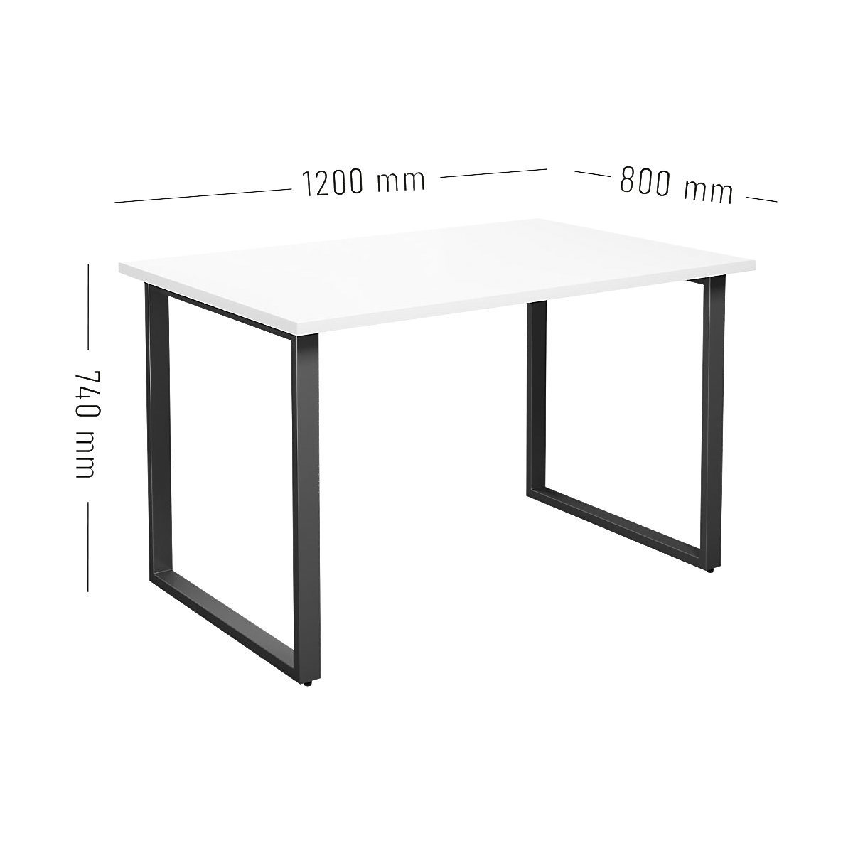 Masă multifuncțională DUO-O, blat drept (Imagine produs 2)-1