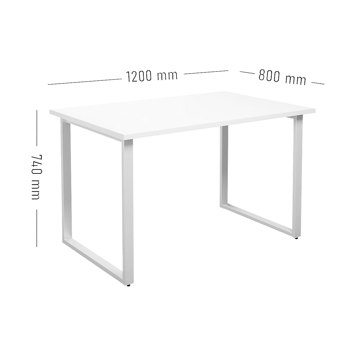 Masă multifuncțională DUO-O, blat drept (Imagine produs 2)-1