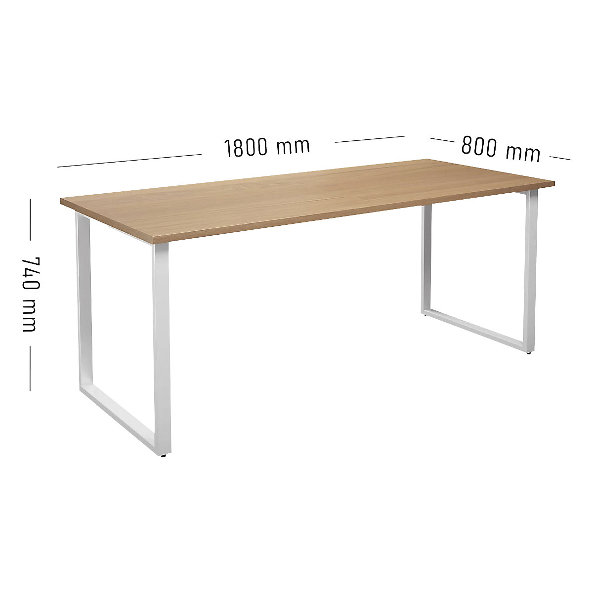 Masă multifuncțională DUO-O, blat drept (Imagine produs 2)-1