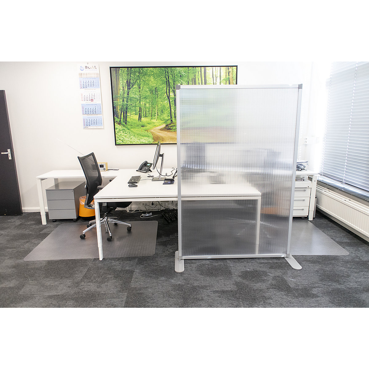 Perete despărțitor modular, transparent – SMIT VISUAL (Imagine produs 4)-3