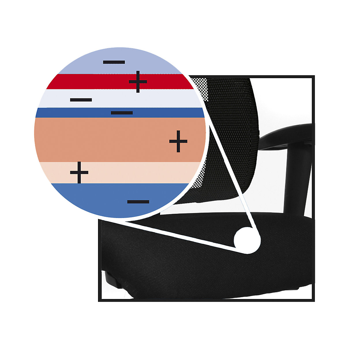 Obrotowe krzesło biurowe LADY SITNESS DELUXE – Topstar (Zdjęcie produktu 3)-2