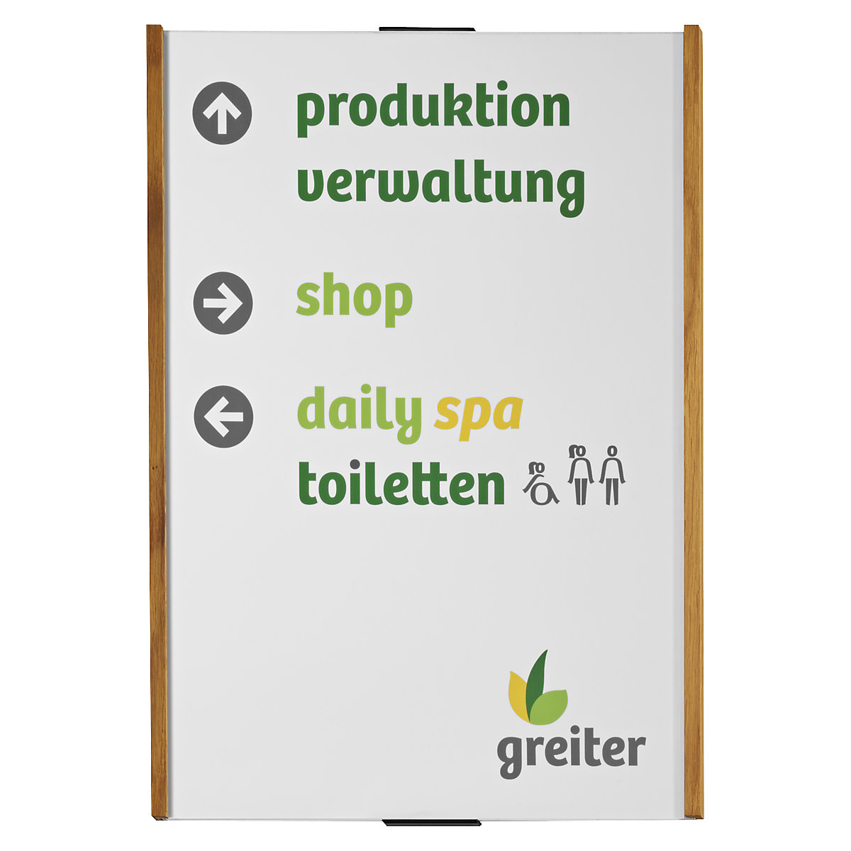 Tabliczka informacyjna, seria aluminium-drewno