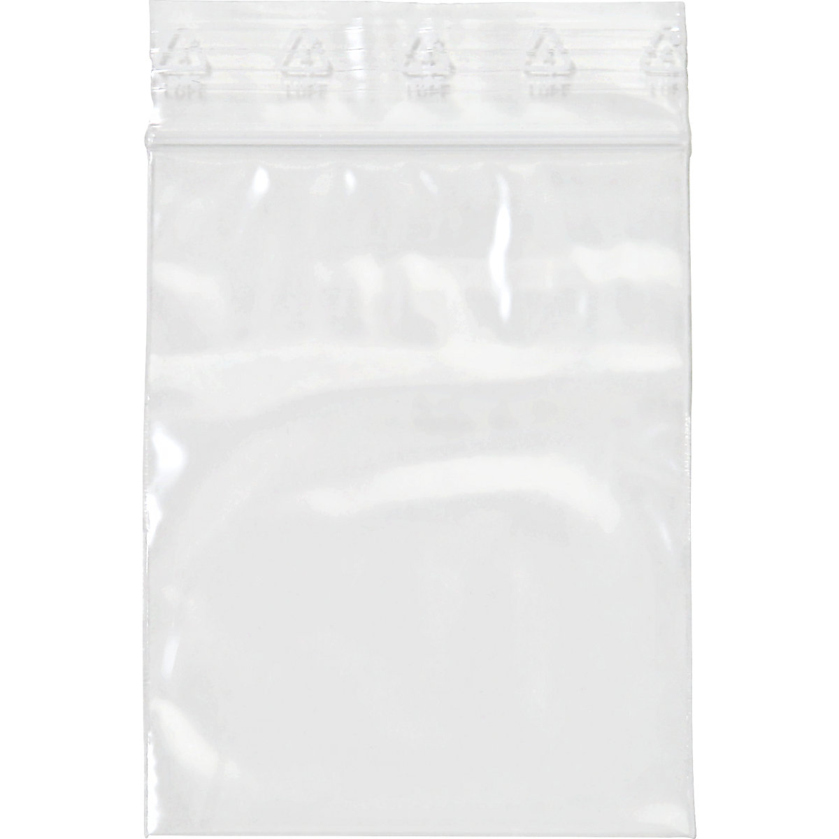 EUROKRAFTbasic – Bolsa con cierre a presión, sin campo para rotular, grosor 50 µm, UE 1000 unid., A x L 60 x 80 mm
