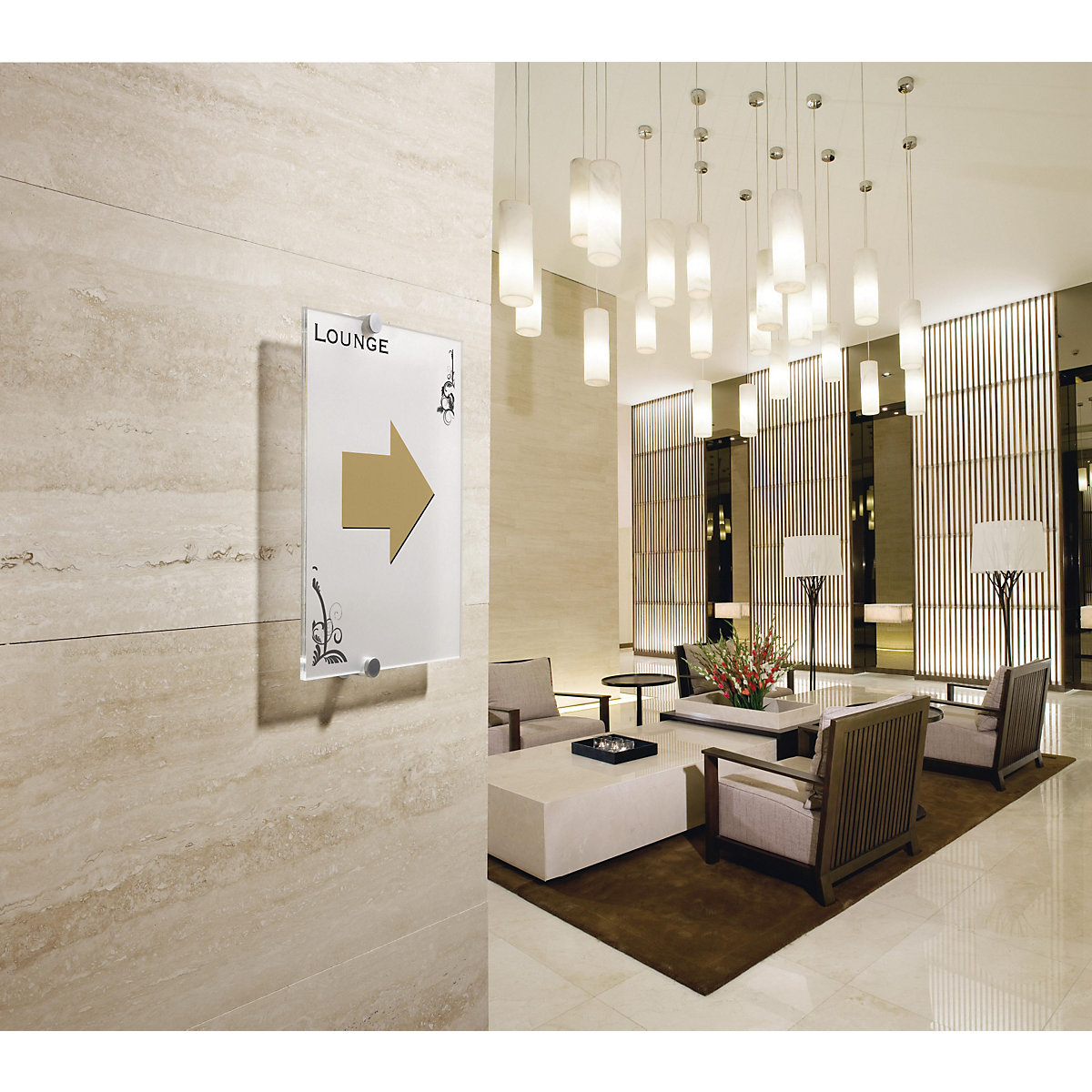 Plaque de porte CRYSTAL SIGN – DURABLE (Illustration du produit 2)-1