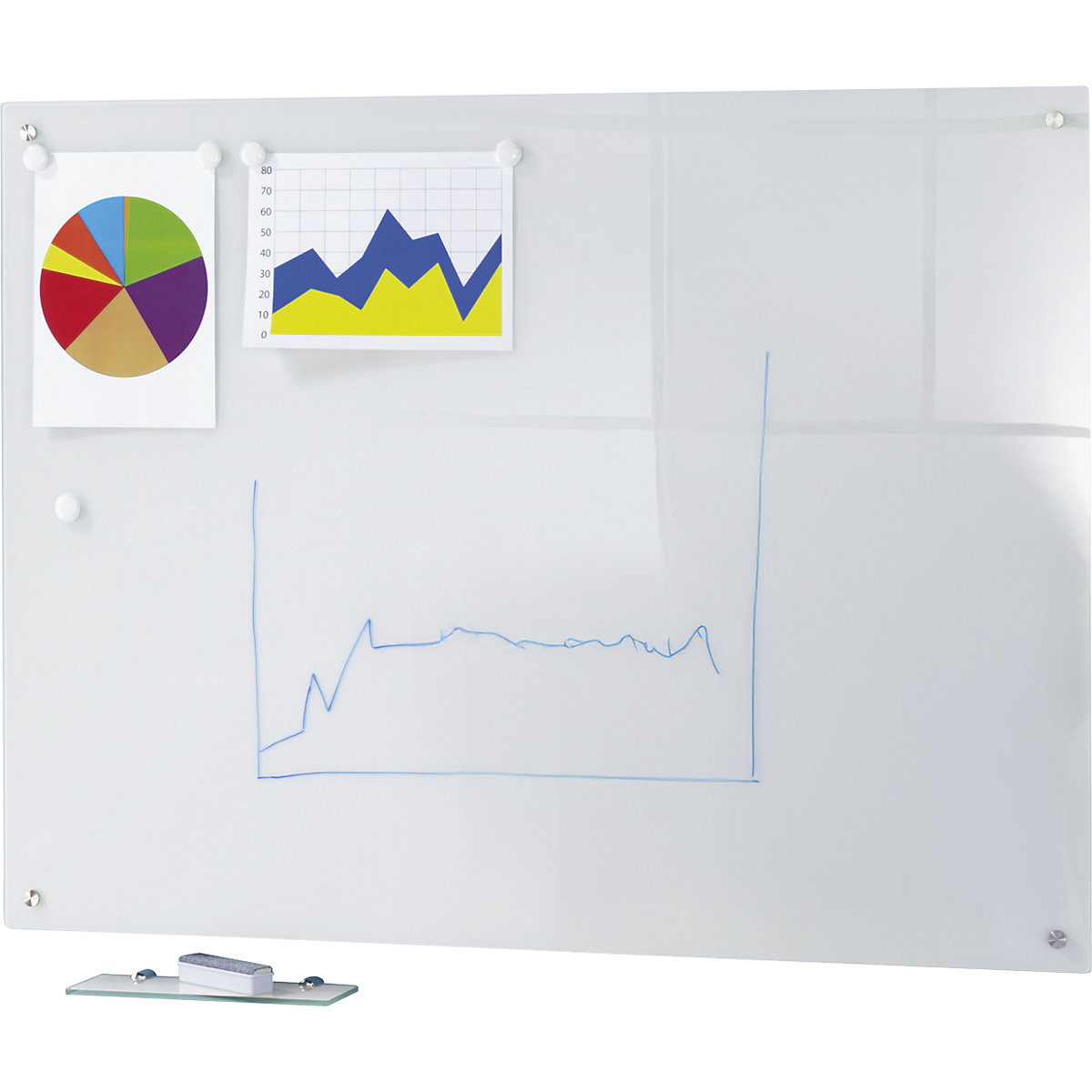 Kit complet tableau blanc en verre &ndash; SMIT VISUAL