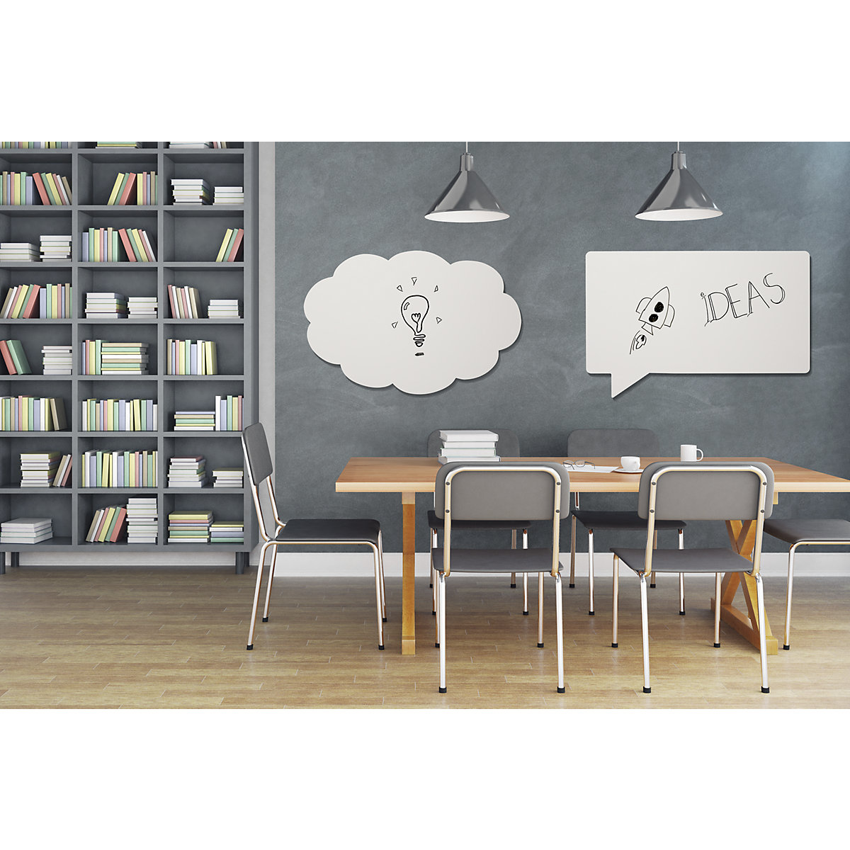 Tableau blanc design émaillé – Chameleon (Illustration du produit 3)-2