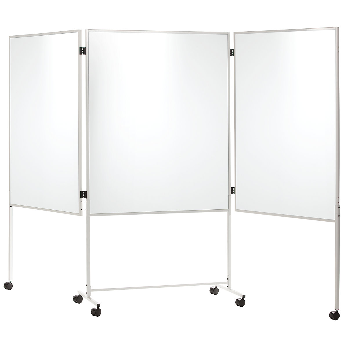Tableau de conférence mobile, tôle d'acier blanche, h x l x p 1800 x 2800 x 500 mm, trois parties-2