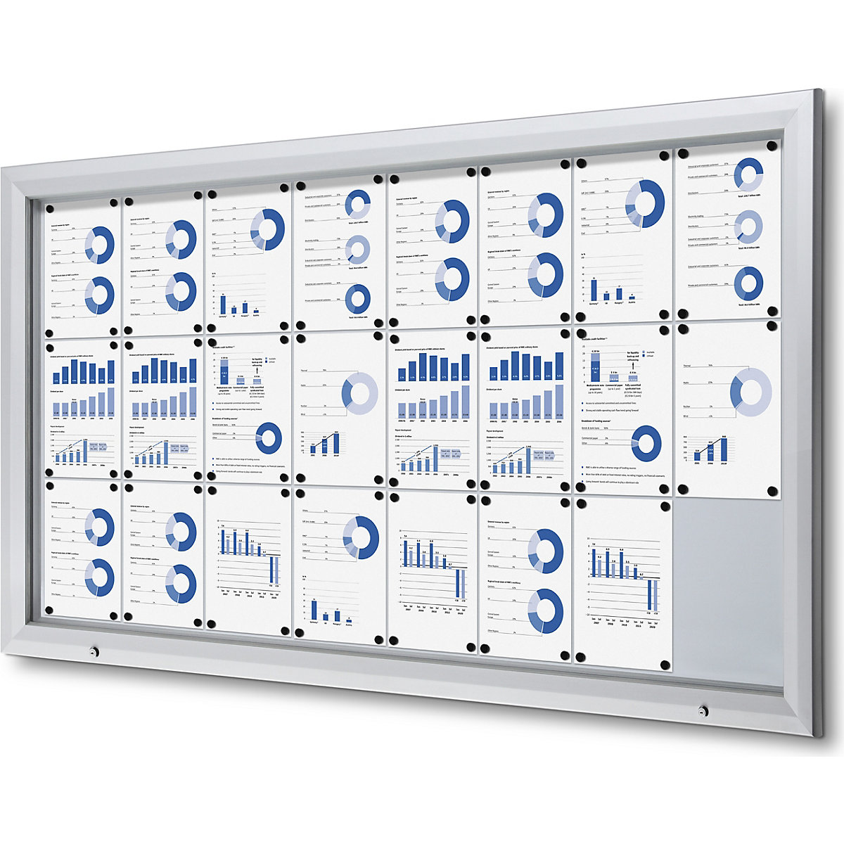 Vitrine d'affichage à cadre aluminium, pour l'intérieur et l'extérieur – eurokraft pro (Illustration du produit 10)-9